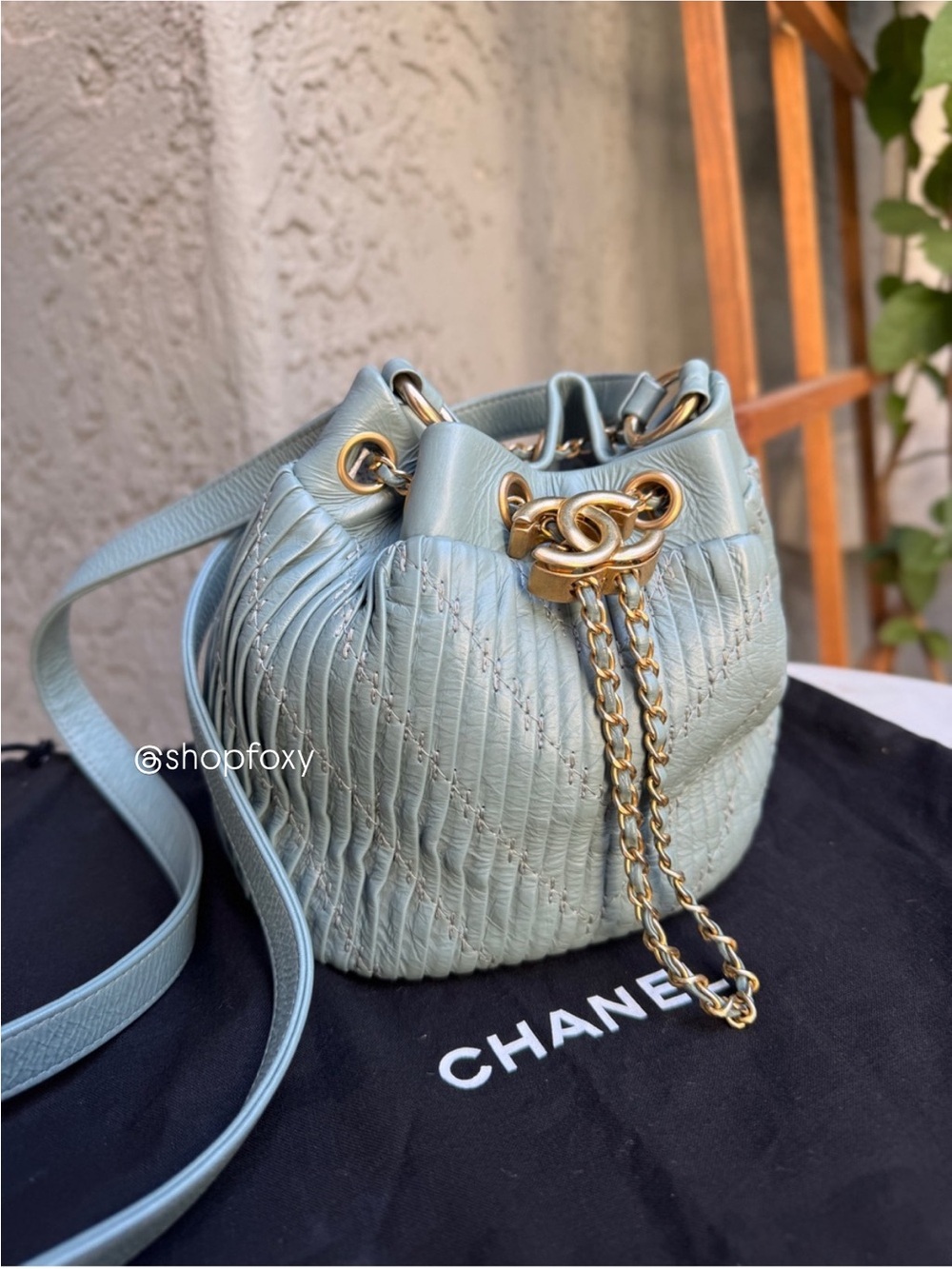 Chanel Paris-Greece Small Coco Pleats Bucket Bag